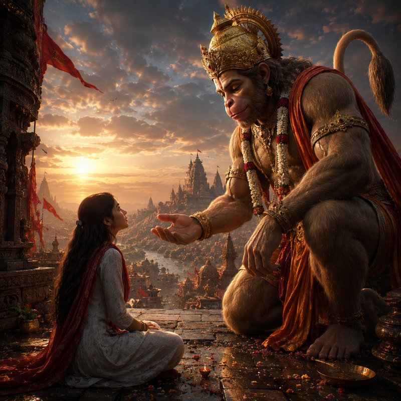 Chat with Hanuman ( Saja Milegi, Agar Galati Hui to.) - AI Character in Hindi
